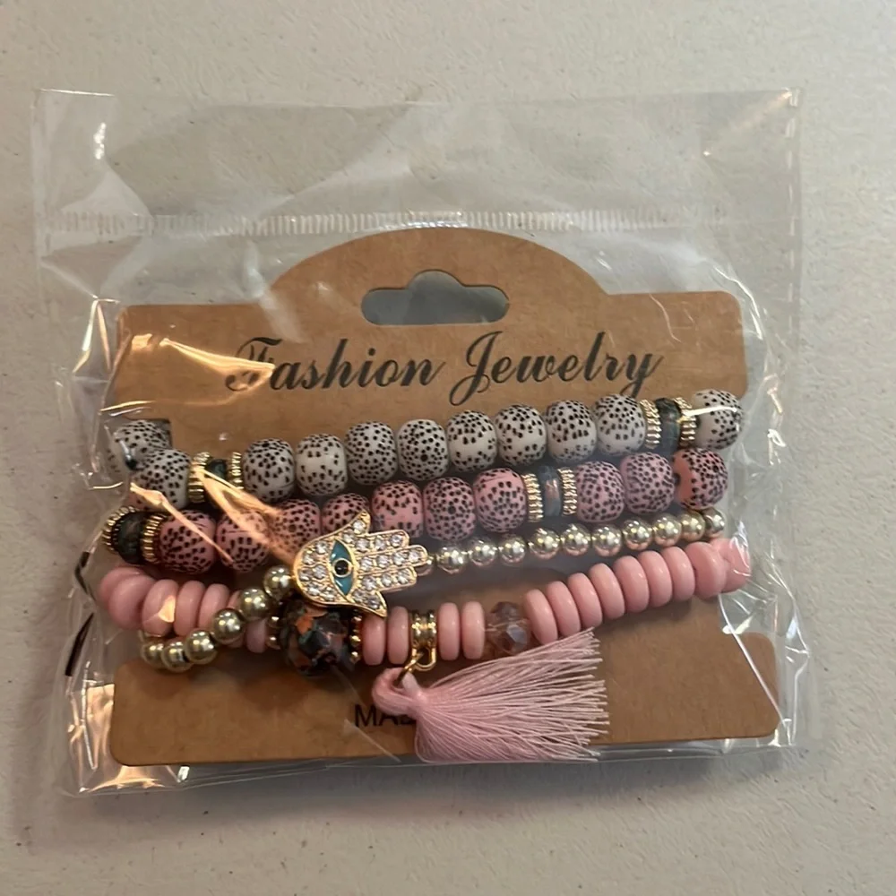 New Boho stackable stretch bead bracelets. (4) - Picture 2 of 4